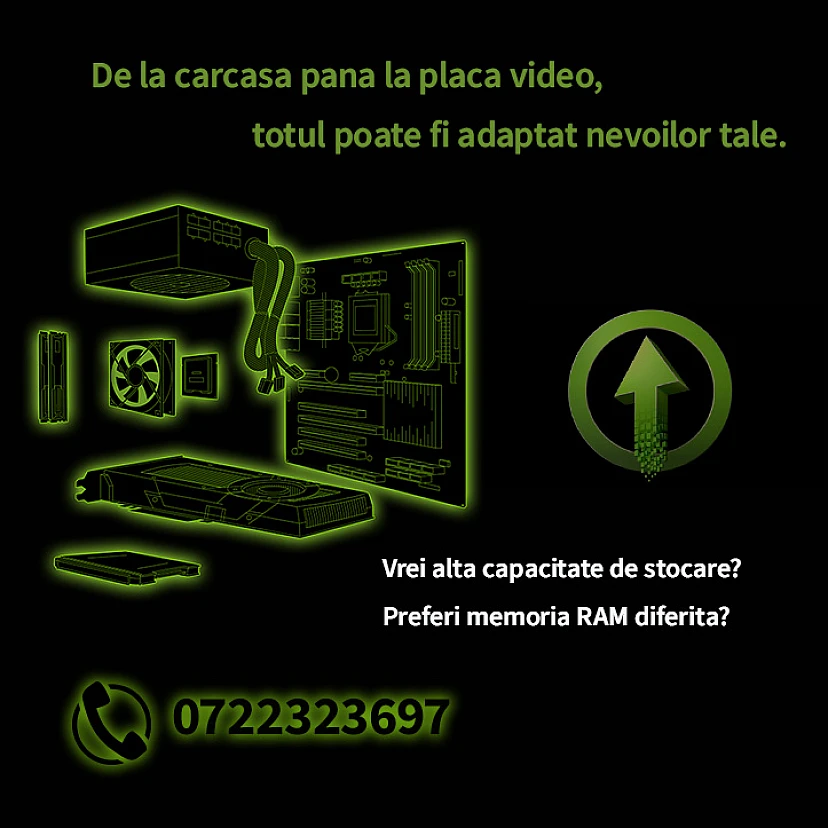 PC gaming TechTower, Intel Core i5 8600, Memorie RAM 16 GB DDR4